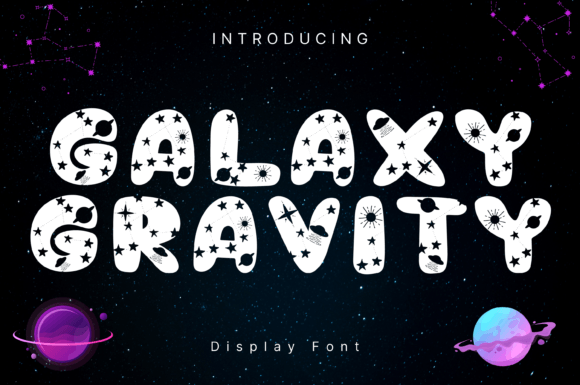 Galaxy Gravity: A Whimsical Display Font for Bold Branding