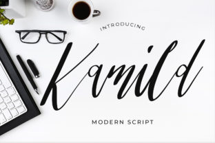 Kamild: A Modern Script Typeface for Editorial Design