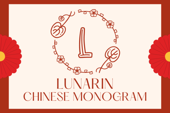 Lunarin Chinese Monogram Font for Branding