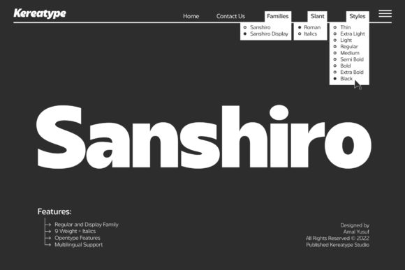 Sanshiro: A Versatile Sans Serif Typeface for Modern Web Design