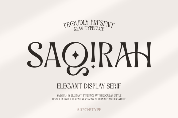 Saqirah: A Classy Serif Typeface for Editorial Design