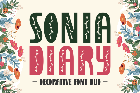 Sonia Diary: A Decorative Font for Editorial Design