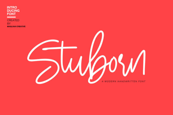 Stuborn: A Handcrafted Script Font for Editorial Design