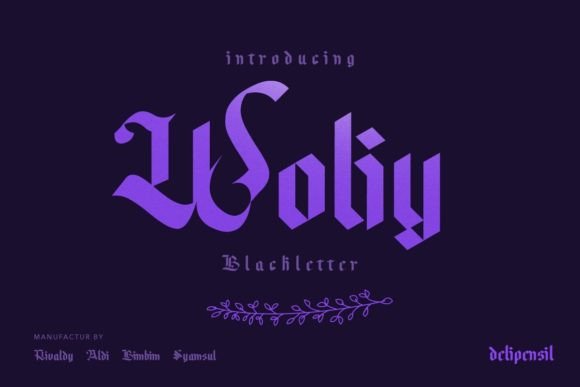 Woliy: A Blackletter Typeface for Bold Branding